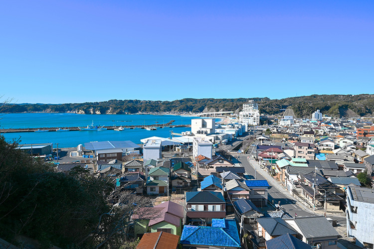 勝浦市の街並み