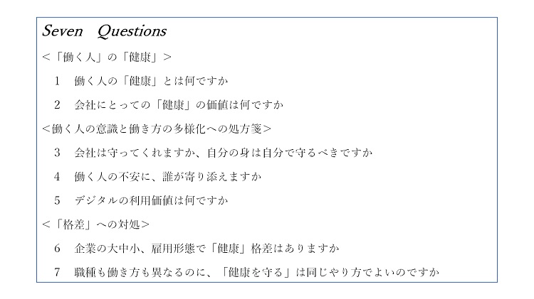 シン・健康研究会7つの質問の図